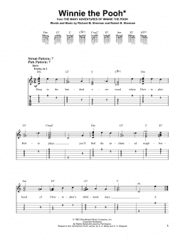 page one of Winnie The Pooh (from The Many Adventures Of Winnie The Pooh) (Easy Guitar Tab)