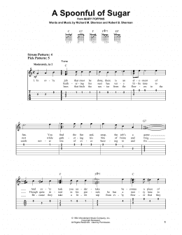 page one of A Spoonful Of Sugar (from Mary Poppins) (Easy Guitar Tab)