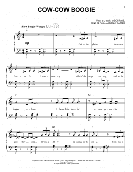 page one of Cow-Cow Boogie (Easy Piano)