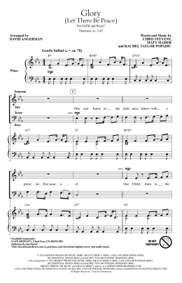page one of Glory (Let There Be Peace) (arr. David Angerman) (SATB Choir)