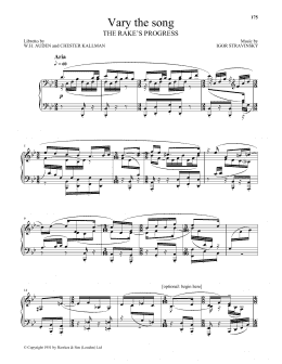 page one of Vary The Song (Piano & Vocal)