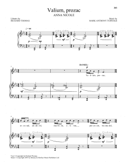 page one of Valium, Prozac (Piano & Vocal)