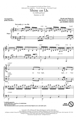 page one of Shine On Us (arr. Joel Raney) (SATB Choir)
