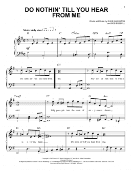 page one of Do Nothin' Till You Hear From Me (Easy Piano)