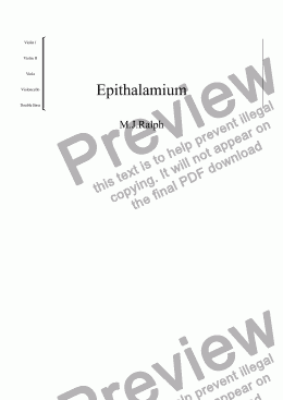 page one of Epithalamium