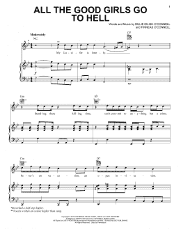 page one of all the good girls go to hell (Piano, Vocal & Guitar Chords (Right-Hand Melody))