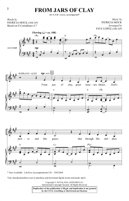 page one of From Jars Of Clay (arr. Faye Lopez) (SAB Choir)