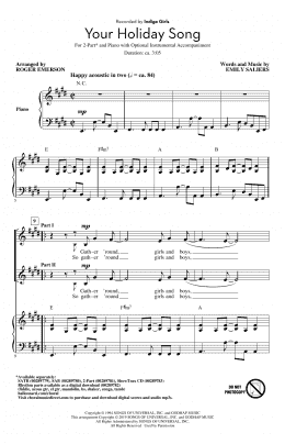 page one of Your Holiday Song (arr. Roger Emerson) (2-Part Choir)