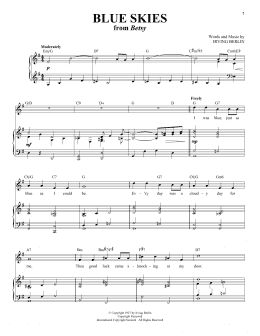 page one of Blue Skies (Piano & Vocal)