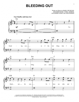 page one of Bleeding Out (Easy Piano)