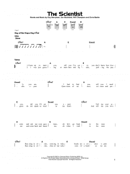 page one of The Scientist (Really Easy Guitar)