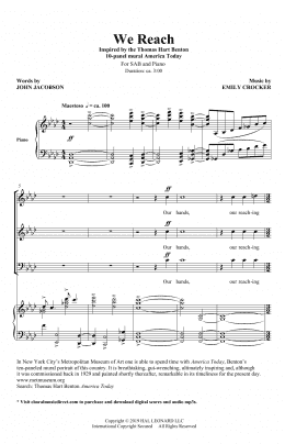 page one of We Reach (SAB Choir)
