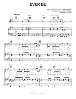 page one of Ever Be (Piano, Vocal & Guitar Chords (Right-Hand Melody))