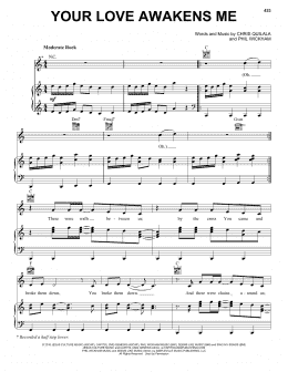 page one of Your Love Awakens Me (Piano, Vocal & Guitar Chords (Right-Hand Melody))