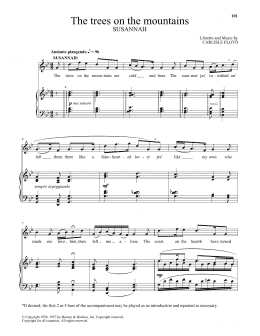 page one of The Trees On The Mountains (Piano & Vocal)