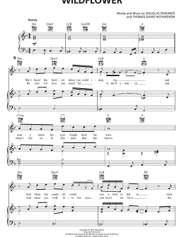page one of Wildflower (Piano, Vocal & Guitar Chords (Right-Hand Melody))