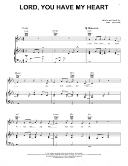 page one of Lord, You Have My Heart (Piano, Vocal & Guitar Chords (Right-Hand Melody))