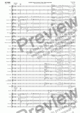 page one of CCB Variations For Orchestra  - Orchestra/Concert Band
