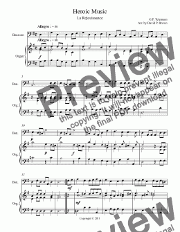 page one of Heroic Music XII for Bassoon Solo