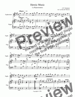page one of Heroic Music XII for Euphonium