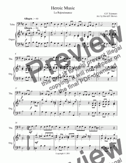 page one of Heroic Music XII for Tuba