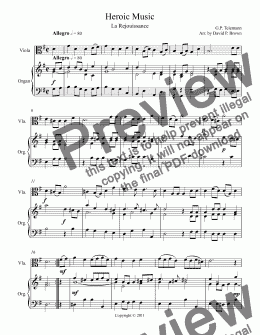 page one of Heroic Music XII for Viola