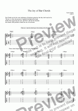 page one of The Joy of Bar Chords