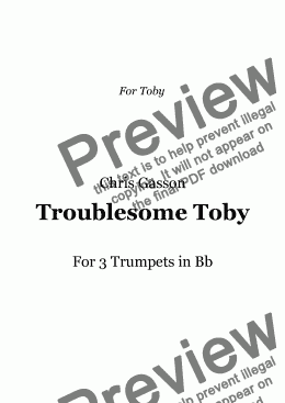 page one of Troublesome Toby (Score & Parts Included)
