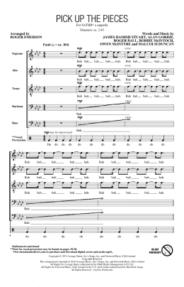 page one of Pick Up The Pieces (arr. Roger Emerson) (SATBB Choir)