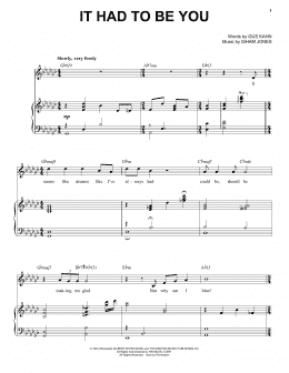 page one of It Had To Be You (Piano & Vocal)