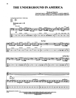page one of The Underground In America (Bass Guitar Tab)