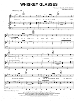 page one of Whiskey Glasses (Piano, Vocal & Guitar Chords (Right-Hand Melody))