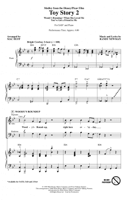 page one of Toy Story 2 (Medley) (arr. Mac Huff) (SAB Choir)
