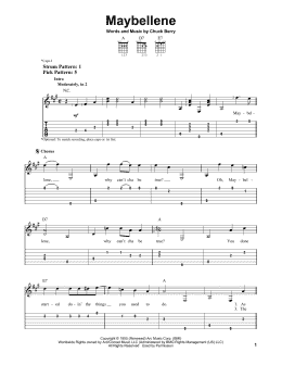page one of Maybellene (Easy Guitar Tab)