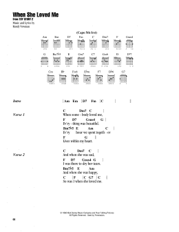 page one of When She Loved Me (from Toy Story 2) (Guitar Chords/Lyrics)