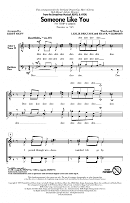 page one of Someone Like You (from Jekyll & Hyde) (arr. Kirby Shaw) (TTBB Choir)