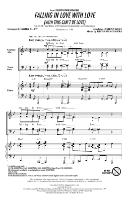 page one of Falling In Love With Love (with This Can't Be Love) (arr. Kirby Shaw) (SATB Choir)
