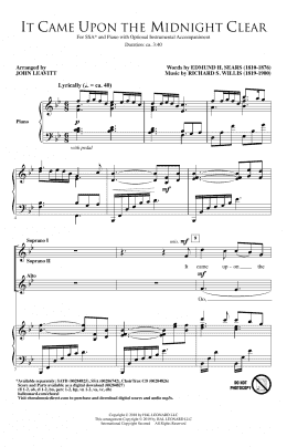 page one of It Came Upon The Midnight Clear (SSA Choir)