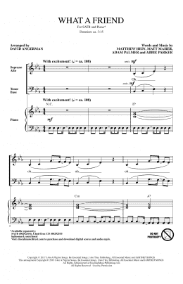 page one of What A Friend (SATB Choir)