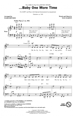 page one of ...Baby One More Time (arr. Mark Brymer) (SATB Choir)