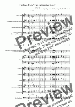 page one of March (Fantasia from the Nutcracker) for Flexible School Ensemble/Orchestra