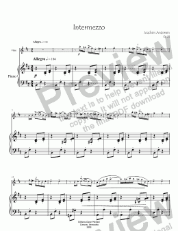 page one of Intermezzo for flute & Piano