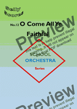 page one of EASIER SCHOOL ORCHESTRA SERIES 12. O Come All Ye Faithful