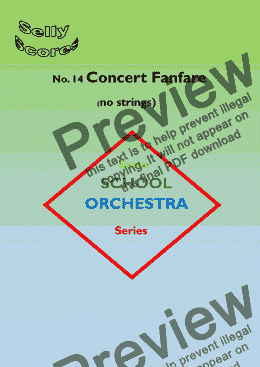 page one of EASIER SCHOOL ORCHESTRA SERIES 14. Concert Fanfare (no strings)
