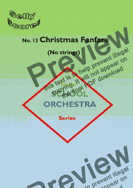 page one of EASIER SCHOOL ORCHESTRA SERIES 13. Christmas Fanfare (no strings)