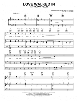 page one of Love Walked In (Piano, Vocal & Guitar Chords (Right-Hand Melody))