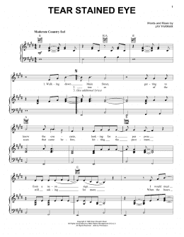 page one of Tear Stained Eye (Piano, Vocal & Guitar Chords (Right-Hand Melody))