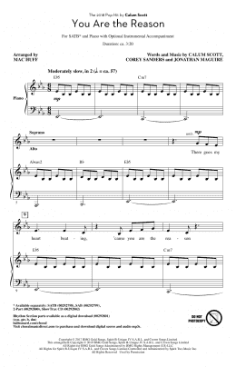 page one of You Are The Reason (arr. Mac Huff) (SATB Choir)