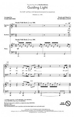 page one of Guiding Light (arr. Mark Brymer) (SAB Choir)