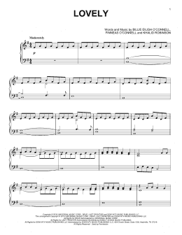 page one of lovely (from 13 Reasons Why) (Piano Solo)